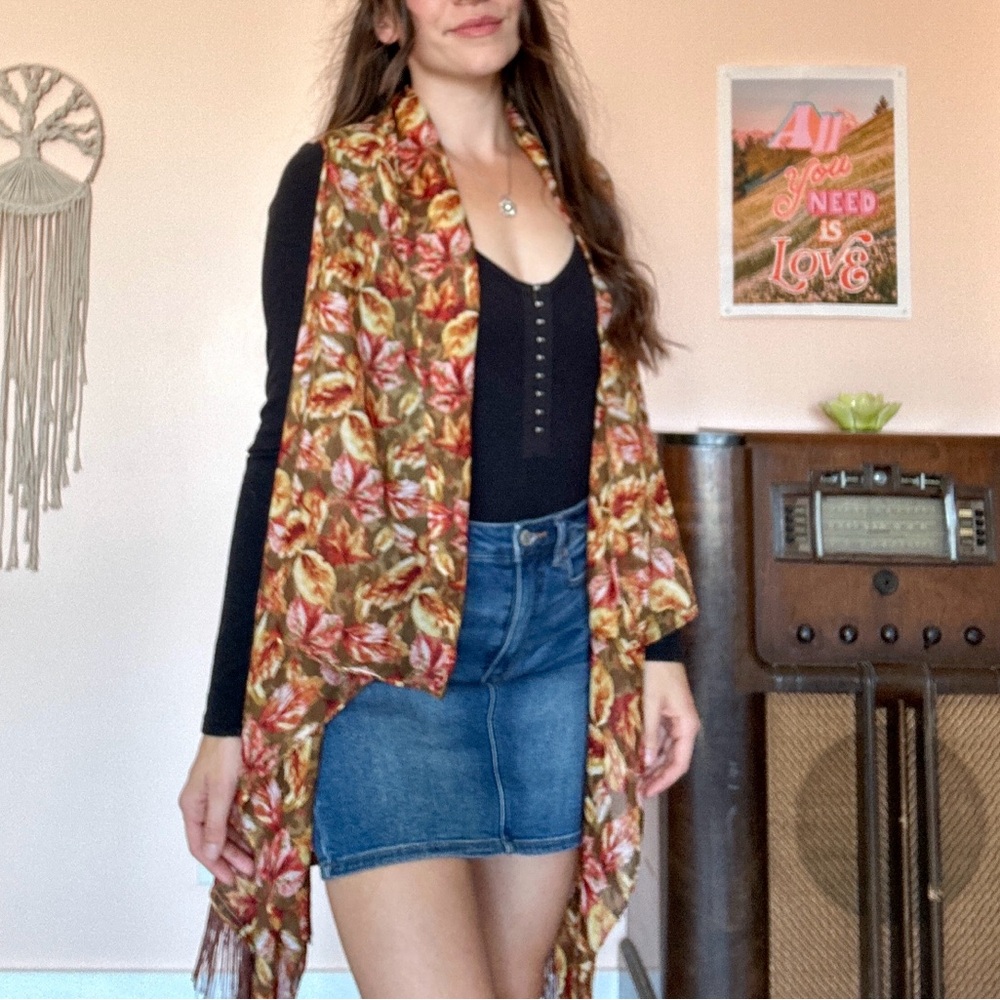 Upcycled Fall Leaves Vest